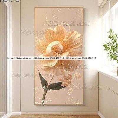 Download file tranh hoa 5d la vang 522 (chuẩn in) chất lượng cao