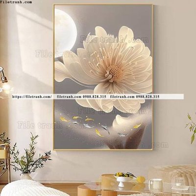 Tải file tranh hoa 5d la vang 527 (ảnh gốc) in gạch 3D