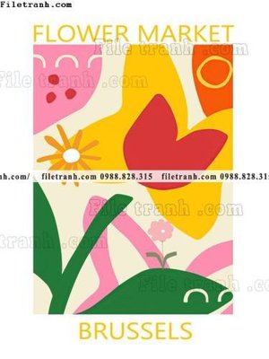 File tranh tranh hoa co dien kieu Phap 617 (bản gốc) in lụa 5D