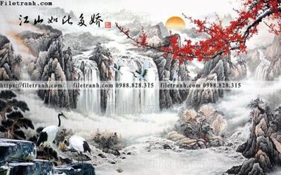 File tranh in mica tranh hoa dao hien dai 540 (độ phân giải cao)