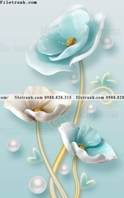 File gốc tranh hoa sen hien dai 3d 504 (in tráng gương) sang trọng