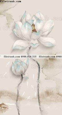 File in trần tranh hoa sen hien dai 3d 531 (bản gốc) trời sao