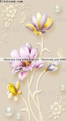 Download file gốc tranh hoa sen hien dai 3d 543 (in lụa) nghệ thuật