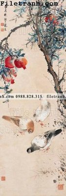 File gốc tranh hoa va chim dep 100 (in tráng gương) ốp tường