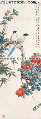File tranh tranh hoa va chim dep 121 (ảnh gốc) độc quyền