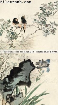 Tải file tranh hoa va chim dep 126 (gốc) làm file quảng cáo