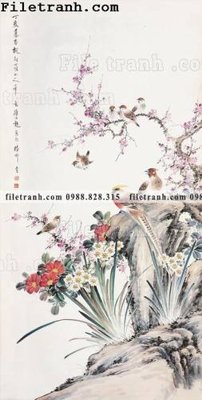 Mua file ảnh gốc tranh hoa va chim dep 159 (chất lượng cao)