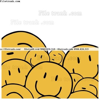 Ảnh gốc tranh hoat hinh khuan mat mim cuoi 502 (nét căng) in mica