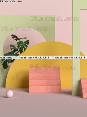 File in ấn tranh khong gian truu tuong 664 (bản gốc) cao cấp