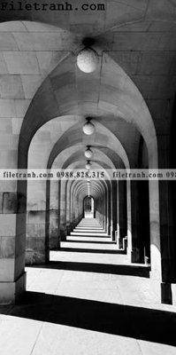 Ảnh gốc file in lụa tranh kien truc kieu doc 134 chi tiết