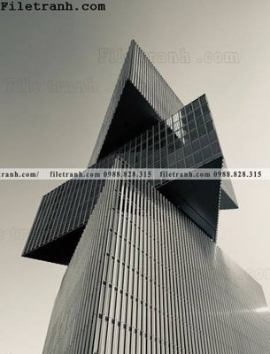 Download file gốc tranh kien truc kieu doc 218 (in lụa) nghệ thuật