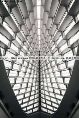 Ảnh gốc tranh kien truc kieu dung toa nha 530 (độ nét cao) in mica