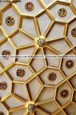 File in trần tranh kien truc kieu dung toa nha 604 (bản gốc) bầu trời