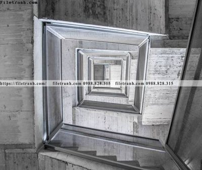 File gốc tranh kien truc kieu ngang 620 (in lụa) tranh phong thủy