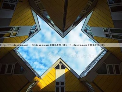 File PSD tranh kien truc kieu ngang 646 (bản gốc) độ phân giải cao