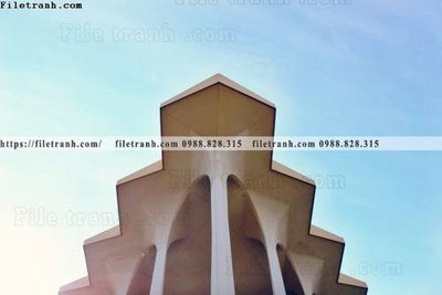 File in lụa tranh kien truc kieu ngang 725 (phong cảnh) tranh kien truc kieu ngang 725