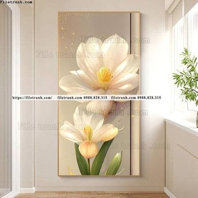 File in trần tranh loi vao hoa 5d sieu dep 503 (bản gốc) 5D