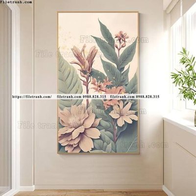 File gốc tranh loi vao hoa 5d sieu dep 524 (in mica) trang trí