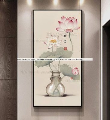 File tranh tranh loi vao hoa sen 3d 513 (gốc) in backlit film