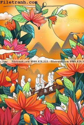 Download file tranh mau nuoc mau hong 103 (gốc) in mica ốp bếp