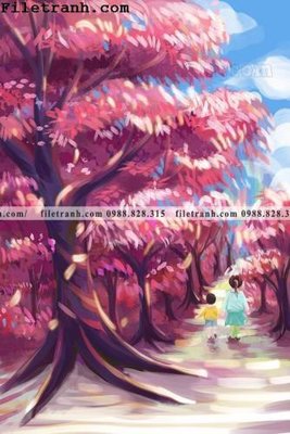 File tranh tranh mau nuoc mau hong 108 (gốc) phong cách tối giản