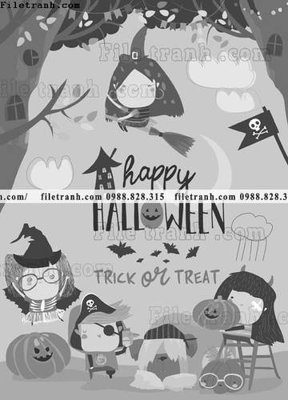 File tranh tranh minh hoa hoat hinh tre em 145 (gốc) in vải canvas