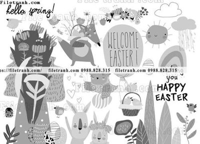 Tải file tranh minh hoa hoat hinh tre em 351 (gốc) làm tranh trang trí