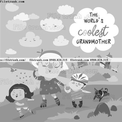 File ảnh tranh minh hoa hoat hinh tre em 411 (gốc) trang trí khách sạn