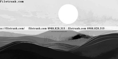 File gốc in mica tranh minh hoa nui thuy mac trung quoc 1523 chất lượng