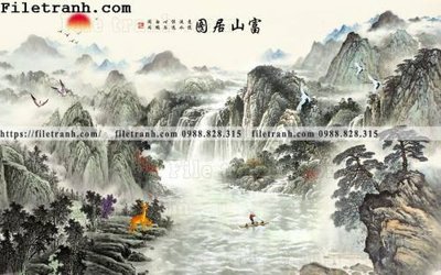 File in ấn tranh nen tuong phong cach Trung Hoa137 (bản gốc) từ file gốc