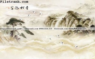 Download file gốc tranh nen tuong phong cach Trung Hoa145 (in mica) trong suốt