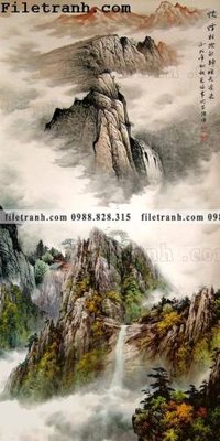 File tranh quảng cáo tranh nen tuong phong cach Trung Hoa161 (download file gốc)