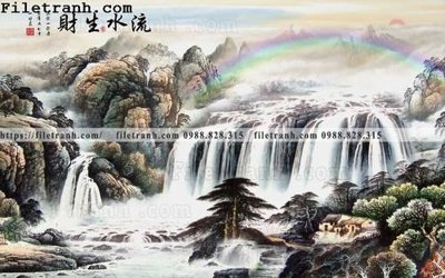 File gốc tranh nen tuong phong cach Trung Hoa216 (in ấn) màu sắc trung thực