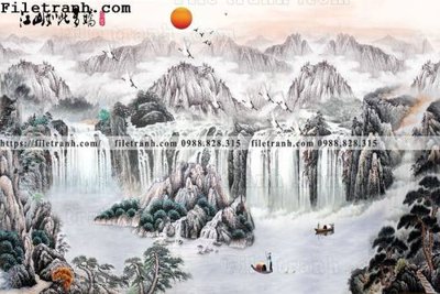 Tải file tranh nen tuong phong cach Trung Hoa229 (gốc) chủ đề hoa sen