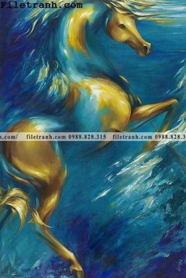 Download file tranh ngua hien dai truu tuong 101 (gốc) in mica bàn thờ