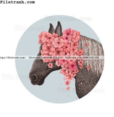 Tệp tin gốc tranh ngua hien dai truu tuong 112 (dùng cho in ấn) chuyên nghiệp