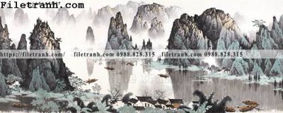 File tranh gốc PSD tranh phong canh da tuyet trang thuy mac 106 còn nguyên layer