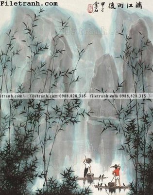 File gốc tranh phong canh da tuyet trang thuy mac 135 (in lụa) trang trí tường
