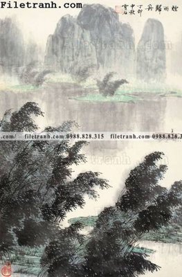 File tranh tranh phong canh da tuyet trang thuy mac 156 (gốc) phong cách tối giản