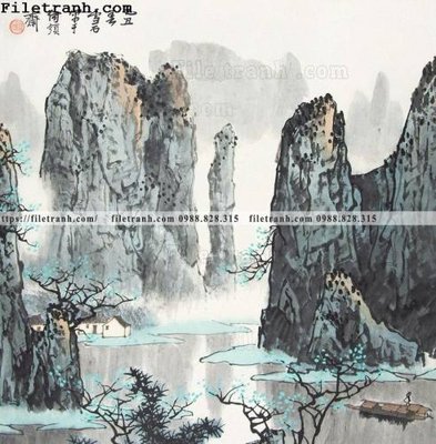 File gốc tranh phong canh da tuyet trang thuy mac 179 (ảnh chi tiết) để in trần