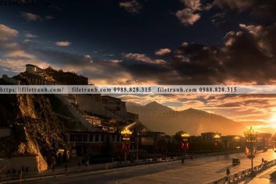 Download file gốc tranh phong canh tay tang 240 (in lụa) tranh 3D