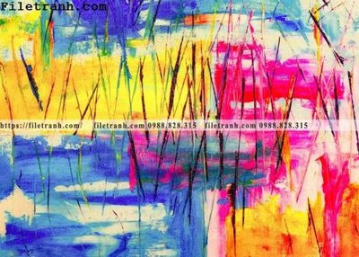 File in mica tranh son dau mau truu tuong 130 (bản gốc) siêu trong