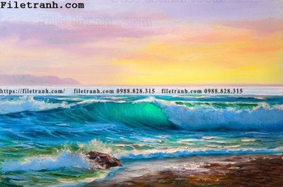 Mua file gốc tranh son dau phong canh bien 100 (PSD) tại Filetranh.com