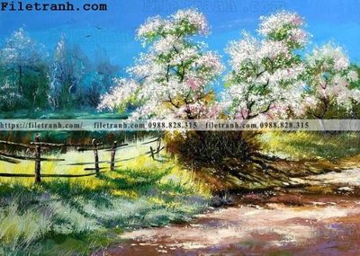 File tranh ảnh gốc tranh son dau phong canh hien dai 100 dùng cho in khổ lớn