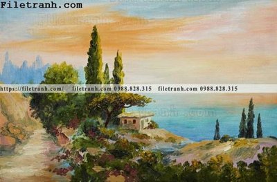 Download file gốc tranh son dau phong canh hien dai 106 (in lụa) tranh 3D