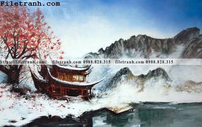 File tranh tranh son dau phong canh hien dai 124 (bản gốc) trang trí văn phòng