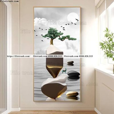 File gốc tranh su pha le hon da hien dai 520 (trang trí) phòng làm việc