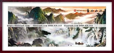 File PSD tranh thuy mac trung quoc 505 (gốc) tách lớp chi tiết