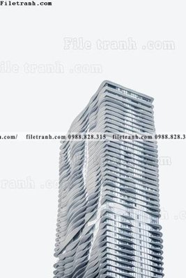 Ảnh gốc tranh toa nha thang dung 508 (nét căng) in mica