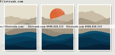 File ảnh tranh toi gian bo 3 minimalis 110 (gốc) in standee